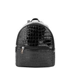 Women’s Crocodile-Pattern Mini Backpack