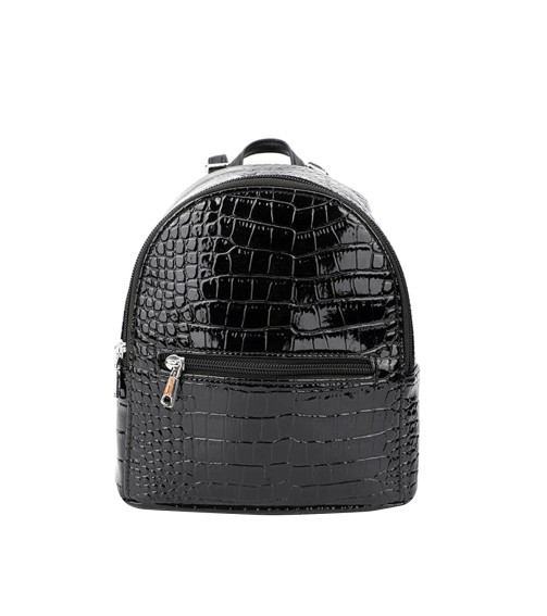 Women’s Crocodile-Pattern Mini Backpack