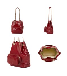 Trendy Red Bucket Bag