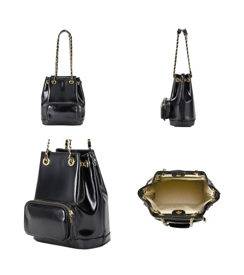 Trendy Red Bucket Bag