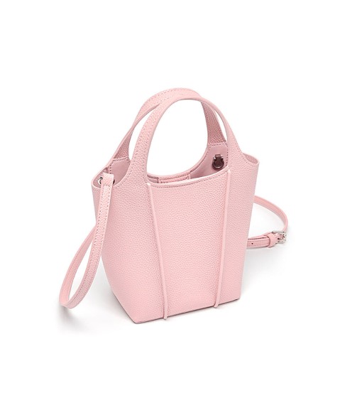 Pebble-Texture Bucket Bag