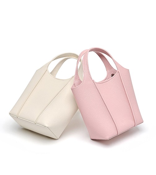 Pebble-Texture Bucket Bag