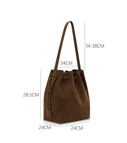 PU Suede Bucket Bag