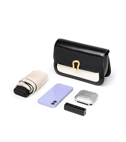 Color-Block Messenger Crossbody Bag