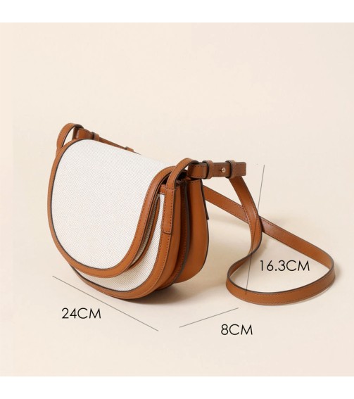 Half-Moon Canvas Crossbody Bag