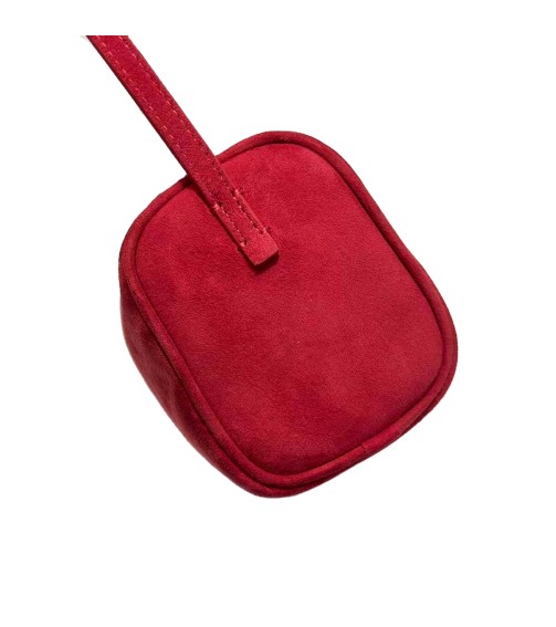 Red Suede Leather Handbag