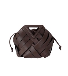 Hollow Weave Leather Handbag
