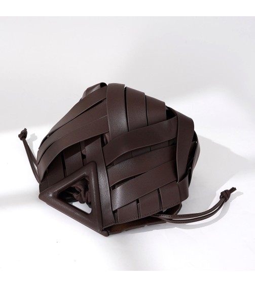 Hollow Weave Leather Handbag