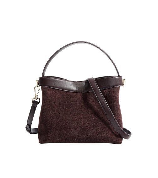Vintage Genuine Leather Suede Handbag