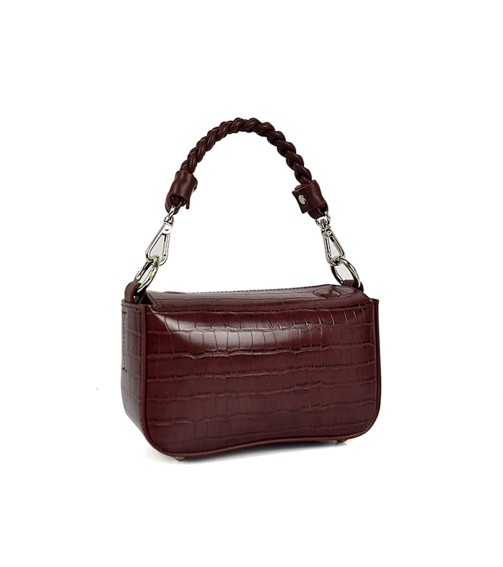Crocodile Embossed Handbag