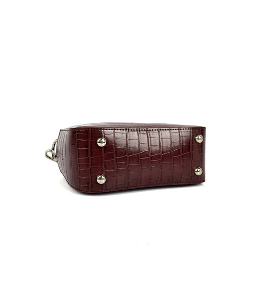 Crocodile Embossed Handbag