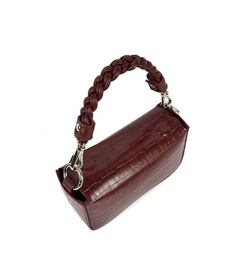 Crocodile Embossed Handbag