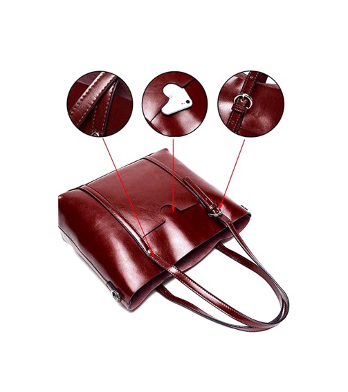 Genuine Leather Large Capacity Tote Bag