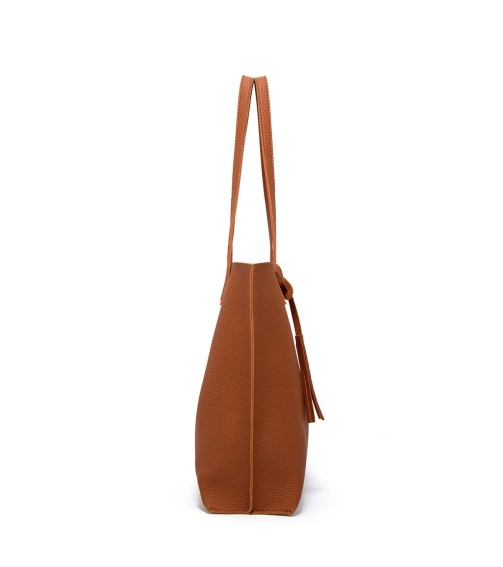 Solid Color Tassel Tote Bag