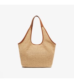 Woven Straw Beach Tote Bag