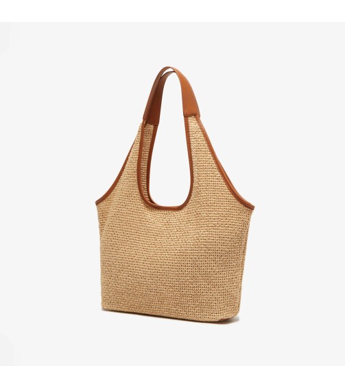 Woven Straw Beach Tote Bag
