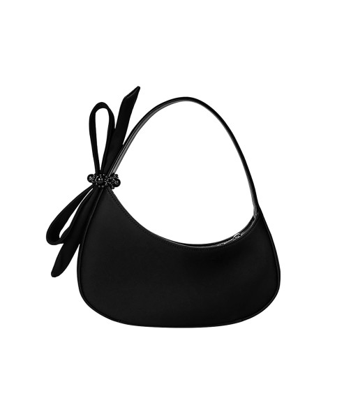 Bowknot Half-Moon Shoulder Bag