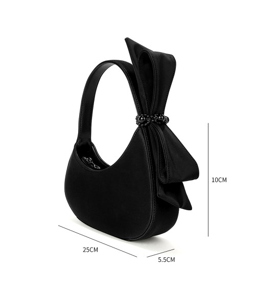 Bowknot Half-Moon Shoulder Bag