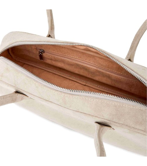 Suede Leather Bowling Bag