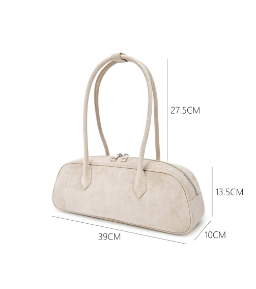 Suede Leather Bowling Bag